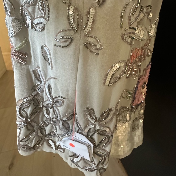 ASOS Edition floral sequin dove grey dress - Picture 7 of 9